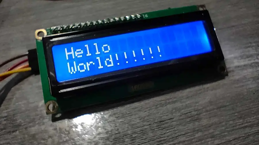 The I2C LCD module with blue backlight