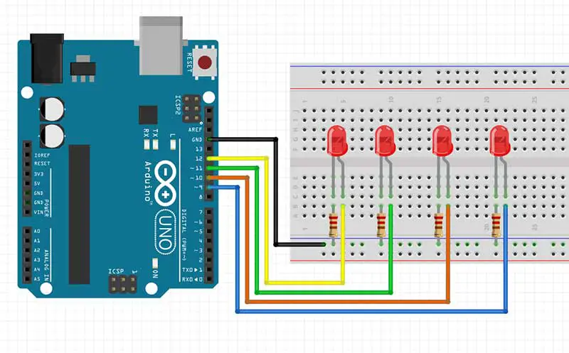 Running Lights Breadboard Circuit