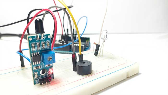 Flame Sensor Breadboard Circuit