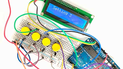 How to Create an Arduino Menu System with 4 Pushbuttons and an I2C LCD