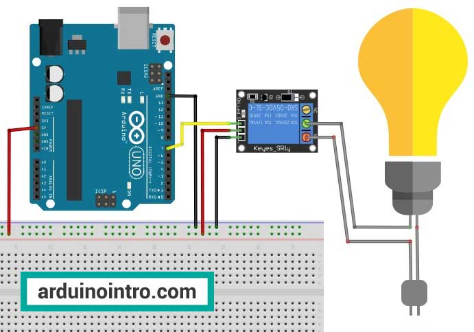 relay module and bulb connection