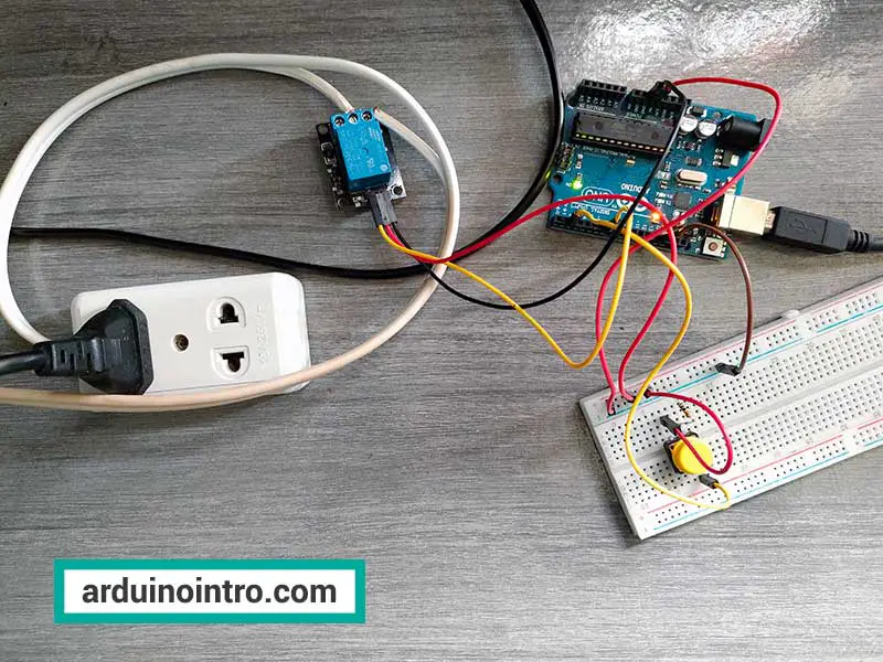 Relay module and pushbutton